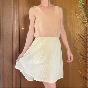 rose pink and cream dress